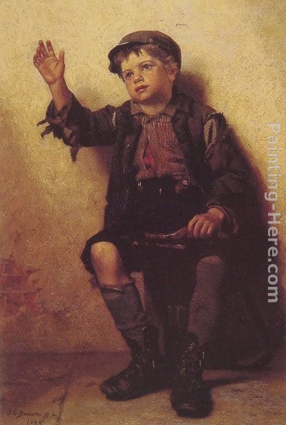 Shoeshine Boy painting - John George Brown Shoeshine Boy art painting